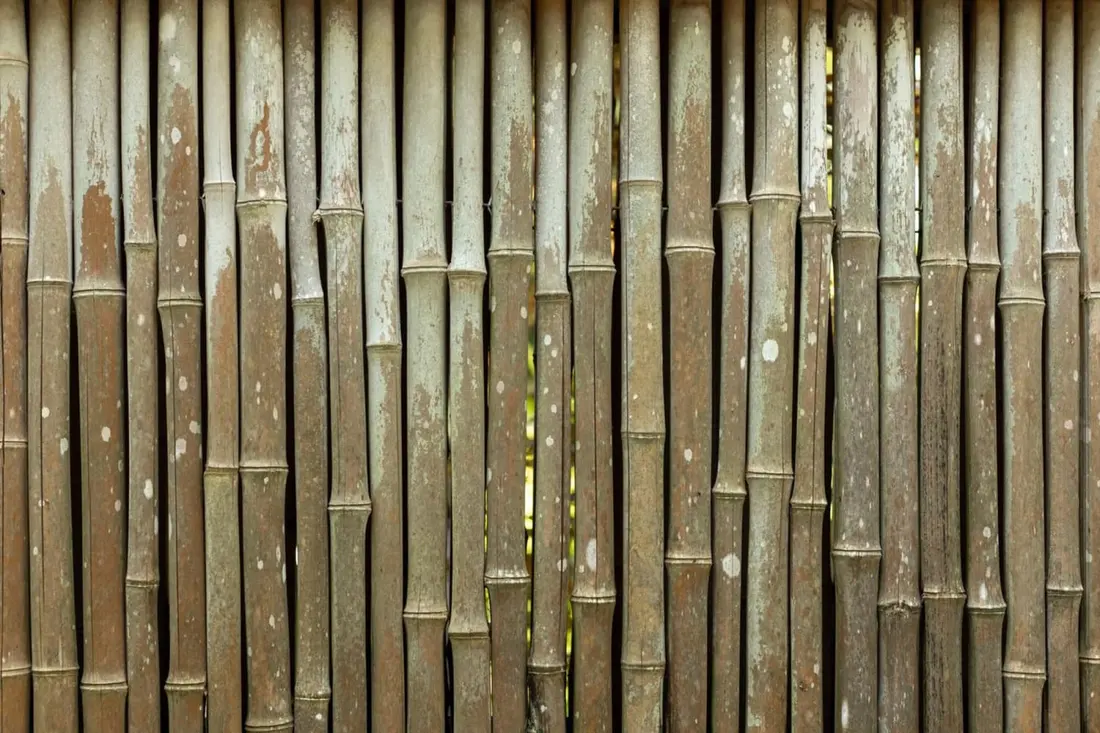 Flat split bamboo planks laid side by side